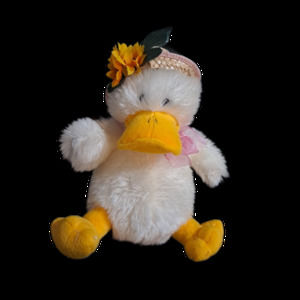 Paddles #454 Velvet Touch Collection With Hat Plush Flowers Duck